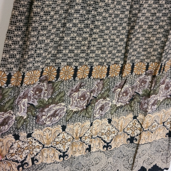 vintage Exclusively Gantos retro high neck floral slim maxi dress - Picture 6 of 8